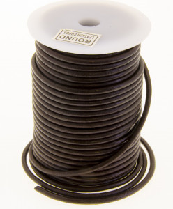 Lädertråd Kaffebrun 2 mm, 50 m  