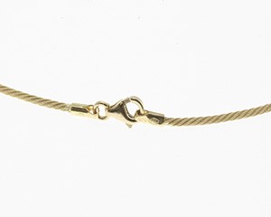 Wire collier, Ø 0,7 mm, längd 42 cm 18K RG 