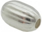 Mellankula oval räfflad 5x3mm, 925
