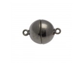 Collierlås kula magnet 10 mm, 925 svartrhod