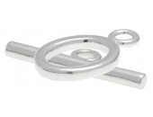 Betsellås oval Ø 17x14x3 mm stav: 27x3 mm 925
