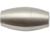 Magnetlås ovalt 18x9mm, inv Ø 4mm, matterat stål