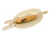 Collierlås oval 10x6mm, 14K RG 