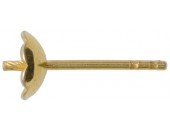 Stift med pärlskål 8 mm, förgylld