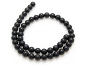 Onyx, 40cm collier, polerad,  6mm