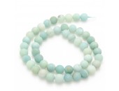 Amazonite, 40cm collier, matt, 6mm, A+ kval