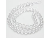 Bergkristall, 40cm collier, polerad, 12mm, AA-kval
