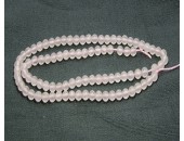 Rosa Quartz, 40cm collier, matt, 4mm