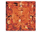 Kubisk Zirkonia, orange, fyrkantig, 3,0 mm. 5 st per förp.