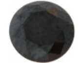 Kubisk Zirkonia, svart, rund,  5,0mm. 5st per förp.