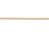 Ankarkedja facetterad 1,2 mm, metervara 18K RG (5g/m)