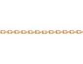 Ankarkedja facetterad 1,5 mm, metervara 18K RG (9g/m)
