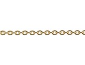 Ankarkedja rund 1,0 mm, metervara 18K RG (4,4 g/m)