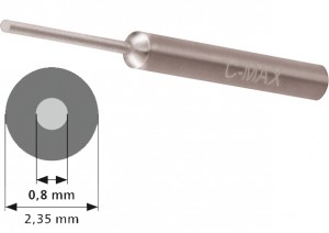 C-Max stepped round graver 0,8 mm carbide