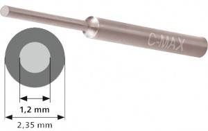 C-Max stepped round graver 1,2 mm carbide