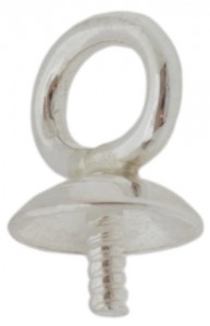 Spetsögla med pärlskål 5,5mm 925