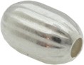 Mellankula oval räfflad 5x3mm, 925