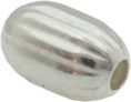 Mellankula oval räfflad 7x4mm, 925