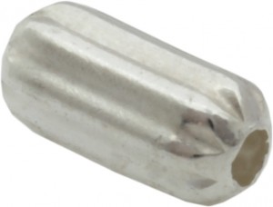 Mellankula cylinder räfflad 6x3,0mm, 925