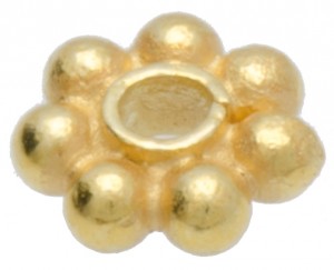 Mellankula, Blomma, 4 mm, förgylld