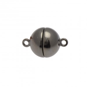 Collierlås kula magnet 9 mm, 925 svartrhod