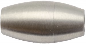 Magnetlås ovalt 18x9mm, inv Ø 4mm, matterat stål