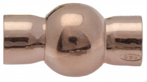 Magnetlås 15x8mm, inv Ø 4,8mm, 925 rosé