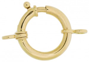 Springring klocklänk 20x3 mm, 18K RG 