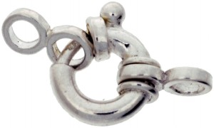 Springring med öglor 10x2 mm, 925