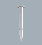 Stift till nållås-pinshållare vit, oädel 8x1,1mm platta 2,0mm