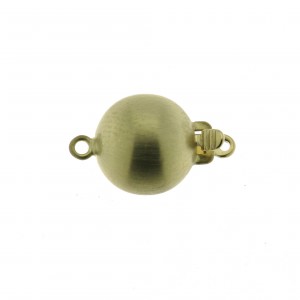 Collierlås kula matt Ø 6 mm, förgyllt silver