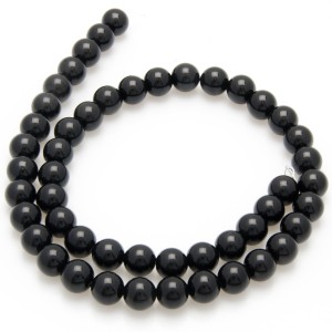 Onyx, 40cm collier, polerad,  6mm