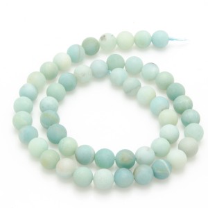 Amazonite, 40cm collier, matt, 6mm, A+ kval