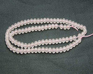 Rosa Quartz, 40cm collier, matt, 4mm