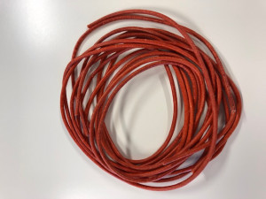 Lädertråd x 2,0mm orange 3x1 m