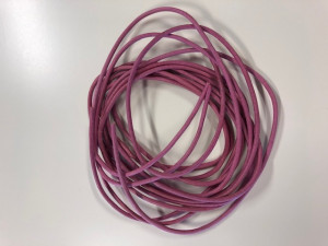 Lädertråd x 2,0mm rosa 3x1 m