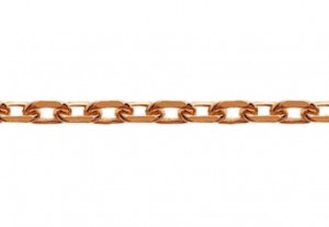 Ankarkedja facett 1,2 mm, metervara 18K Rosé (Beställningsvara)