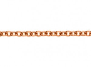 Ankarkedja rund 1,5 mm, metervara 18K Rosé (Beställningsvara)