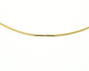 Wire collier, Ø 0,6 mm, längd 42 cm 18K RG 